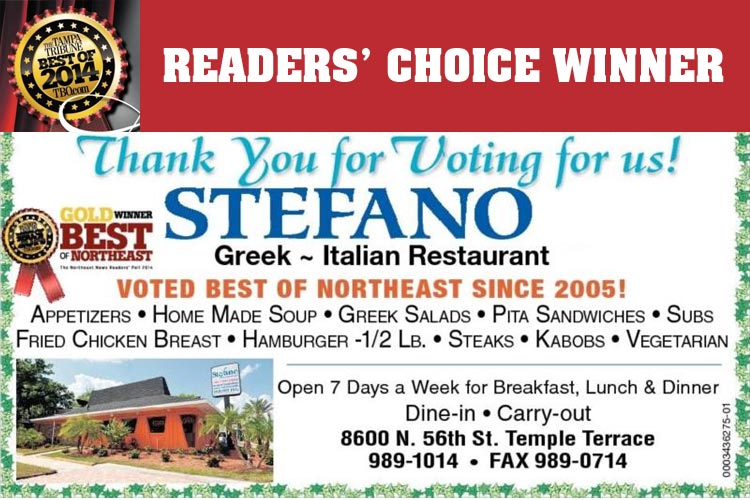 You are currently viewing Best Greek Again! Stefano Greek Italian Restaurant 2014